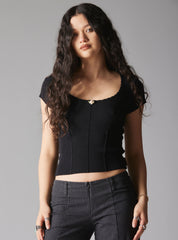 XAE Ribbed Crop Top