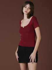 XAE Ribbed Crop Top