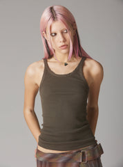 Staple Rib Tank Charcoal