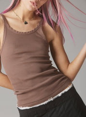 Staple Rib Tank Mauve