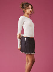 AMI Layered Miniskirt
