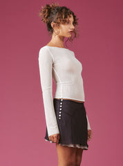 AMI Layered Miniskirt