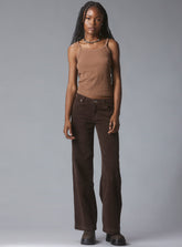 Wide Leg Corduroy Pants In Brown UNIF