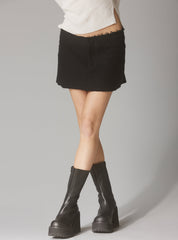 Wool Mini Skirt With Raw Edges UNIF
