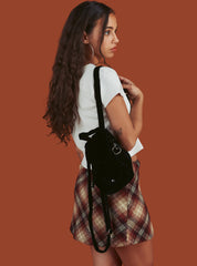 Blossom mini velvet backpack