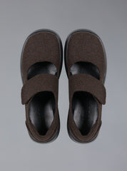 Felt Platform Sandal In Brown UNIF