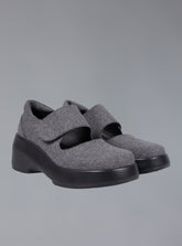 Felt Platform Sandal In Grey UNIF