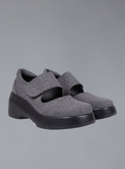 Felt Platform Sandal In Grey UNIF