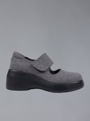 Felt Platform Sandal In Grey UNIF