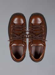 Low Top Leather Chunky Platform Boot in Brown UNIF
