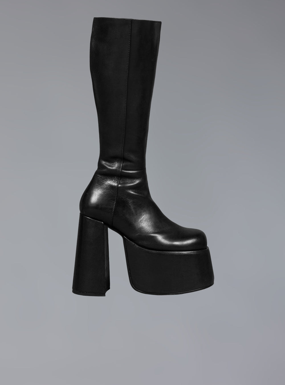Stacked Leather Platform Boot With High Heel UNIF