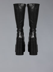 Stacked Leather Platform Boot With High Heel UNIF