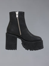 Platform Leather Ankle Boot With Heel UNIF