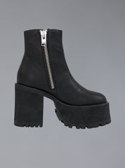 Platform Leather Ankle Boot With Heel UNIF