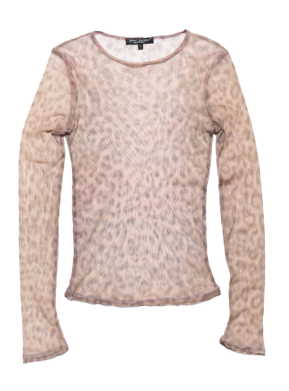 Vintage Betsy Johnson Cheetah Print Long Sleeve Top
