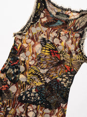 Vintage Jean Paul Gaultier Butterfly Mesh Tank