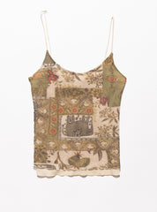Vintage Weston Wear Mesh Print Spaghetti Tank