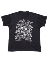 Vintage Fashion Victim Skeleton Football Tee