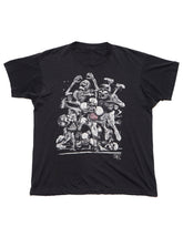 Vintage Fashion Victim Skeleton Football Tee