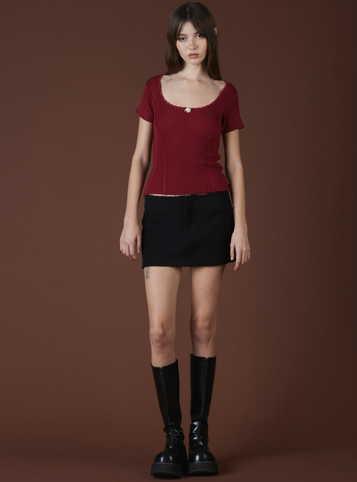 XAE Ribbed Crop Top