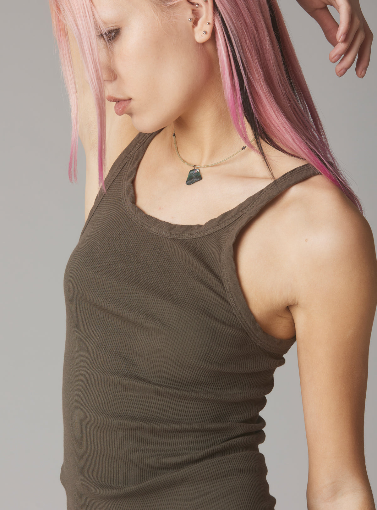 Staple Rib Tank Charcoal