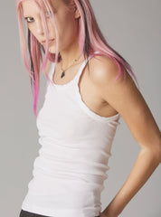 Staple Rib Tank White