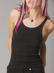 Staple Rib Tank Black
