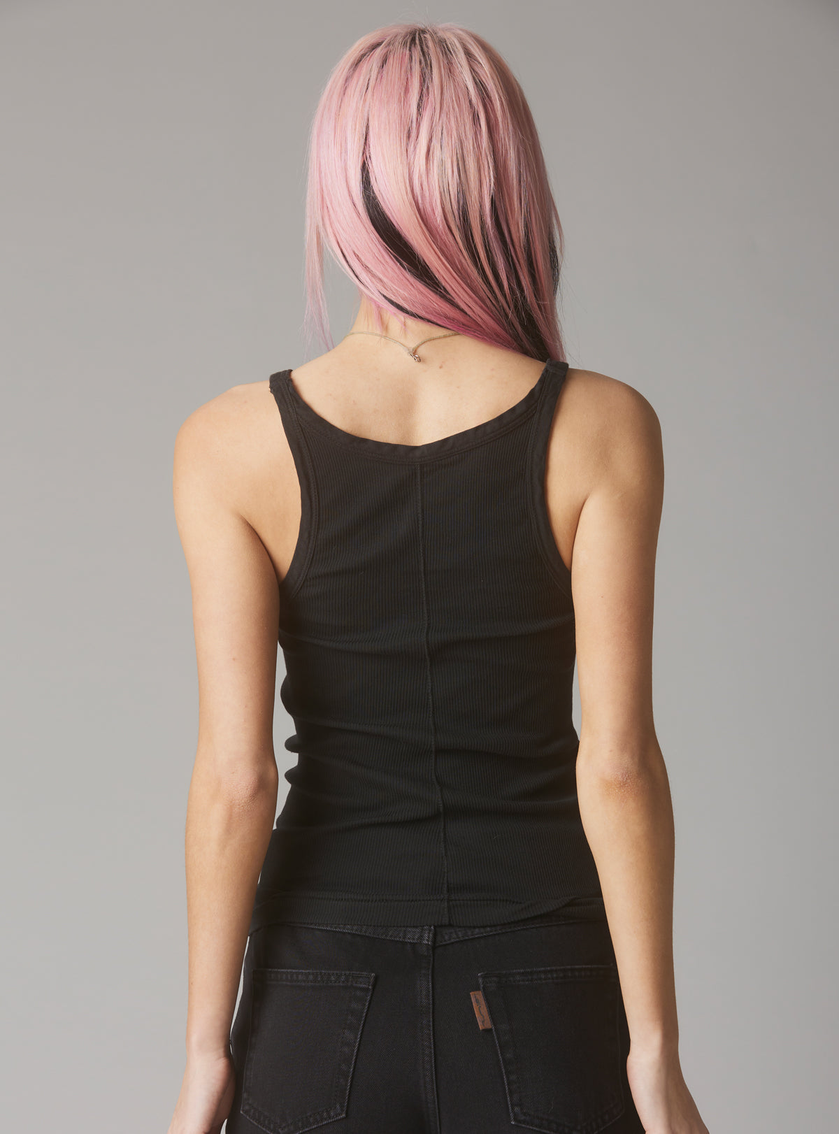 Staple Rib Tank Black