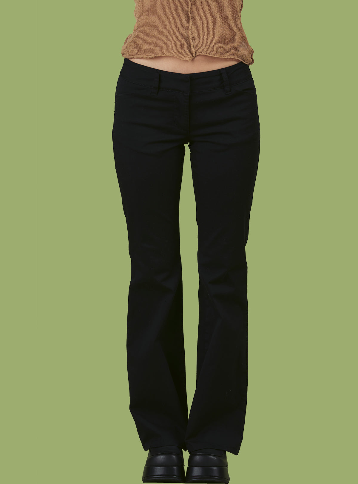 Black Low-Rise Bootcut Pant UNIF