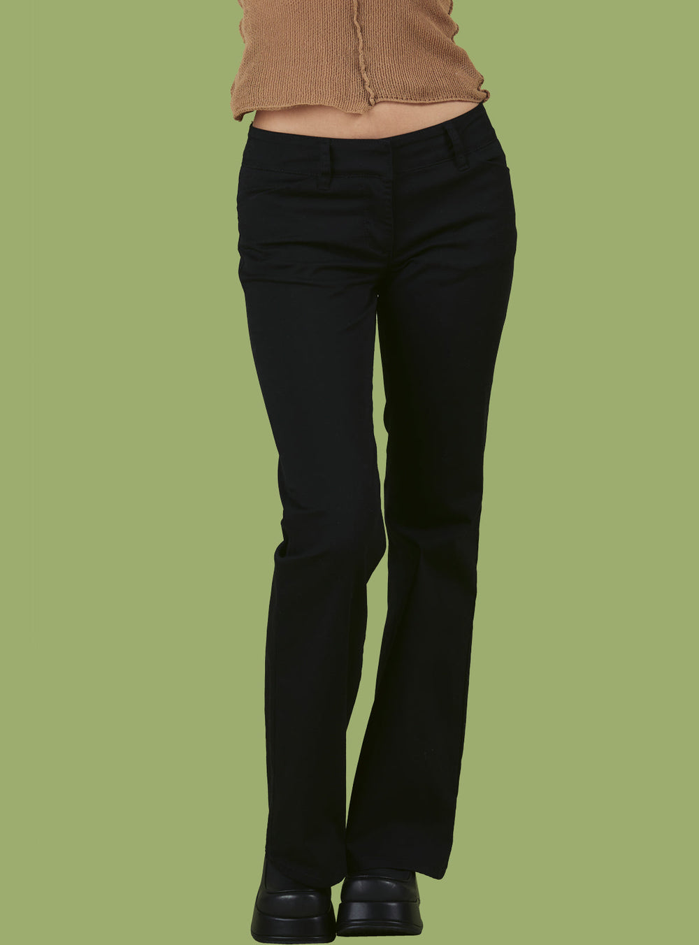 Black Low-Rise Bootcut Pant UNIF