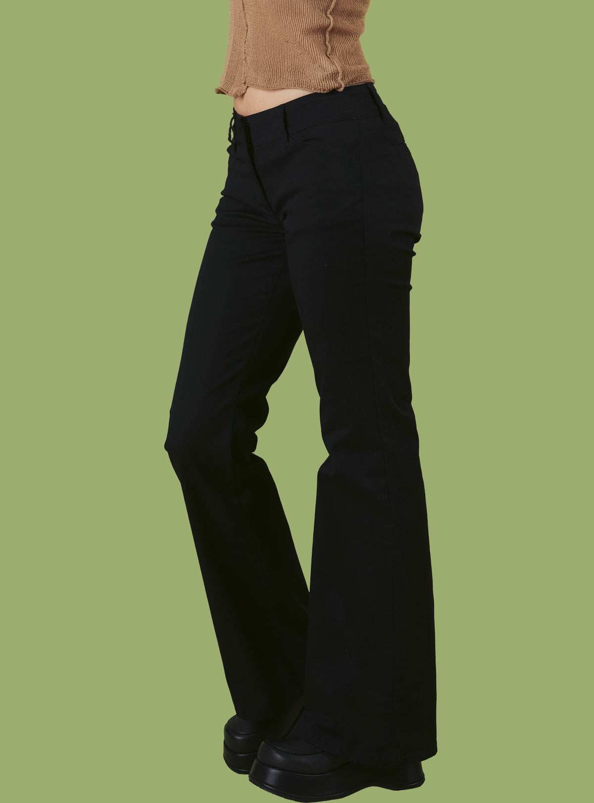 Black Low-Rise Bootcut Pant UNIF