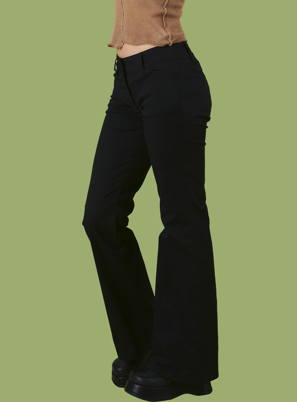 Black Low-Rise Bootcut Pant UNIF