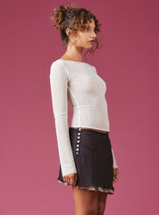 AMI Layered Miniskirt
