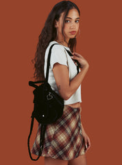 Blossom mini velvet backpack