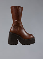 Brown Leather Platform Boot UNIF
