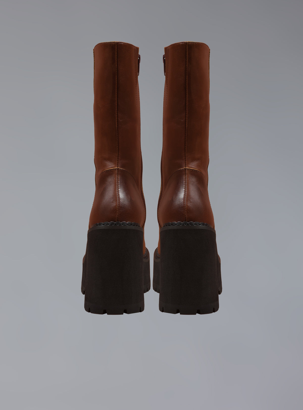 Brown Leather Platform Boot UNIF