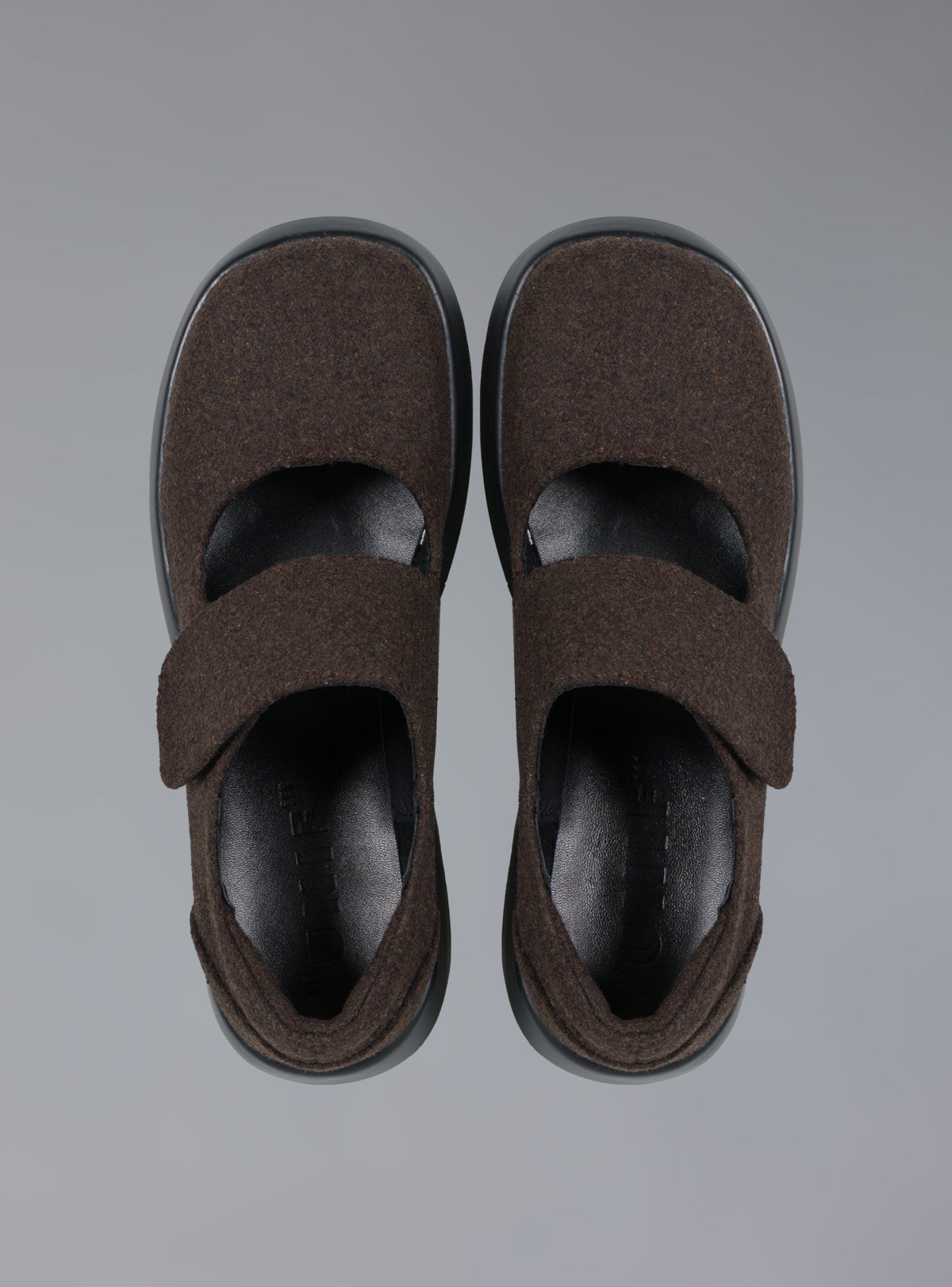 Felt Platform Sandal In Brown UNIF
