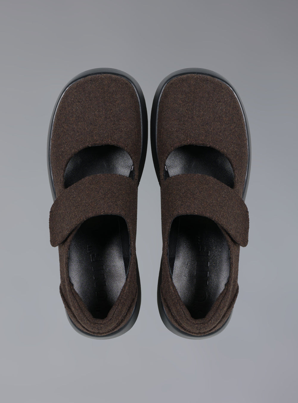 Felt Platform Sandal In Brown UNIF