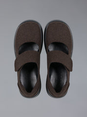 Felt Platform Sandal In Brown UNIF
