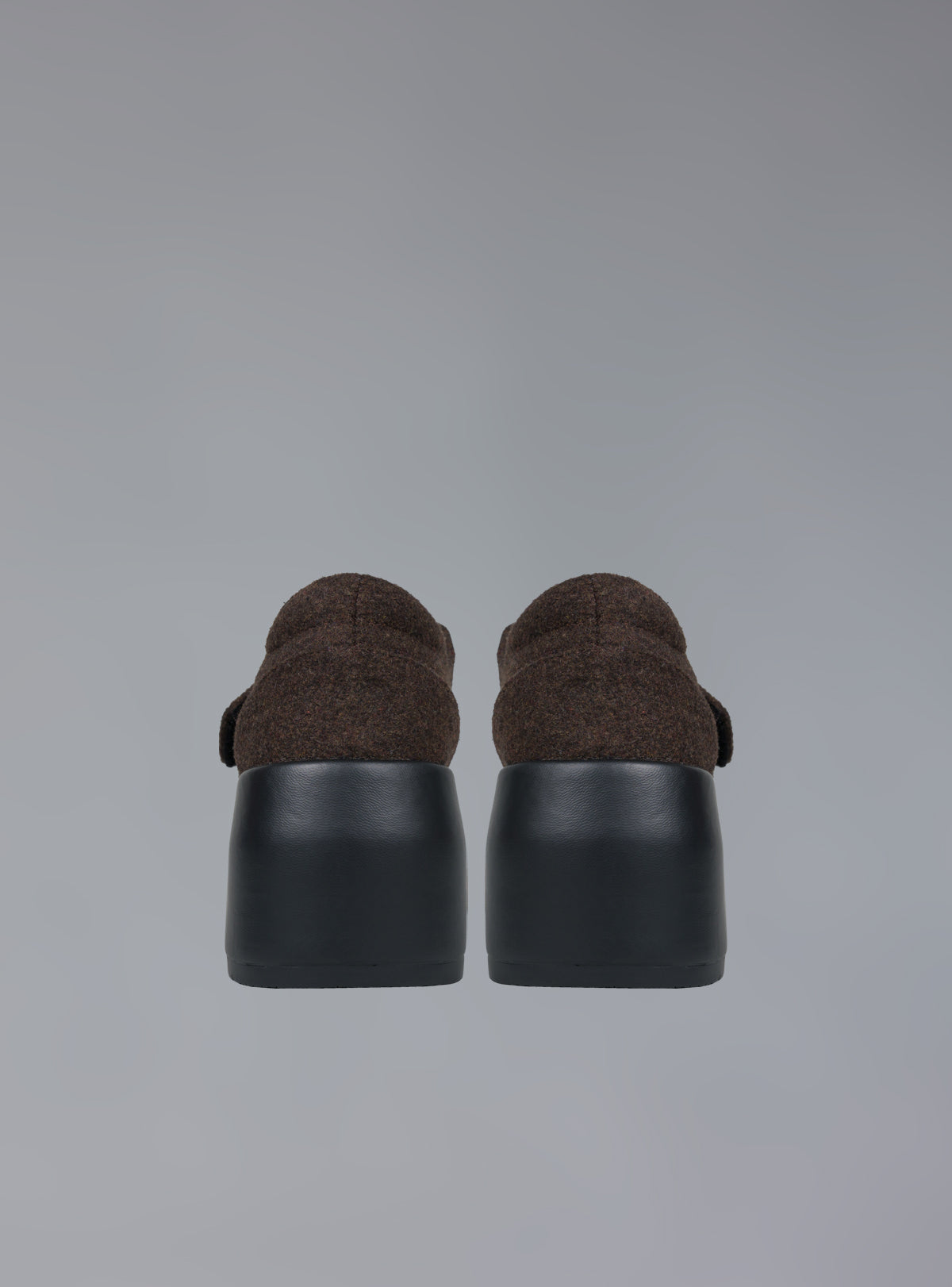 Felt Platform Sandal In Brown UNIF