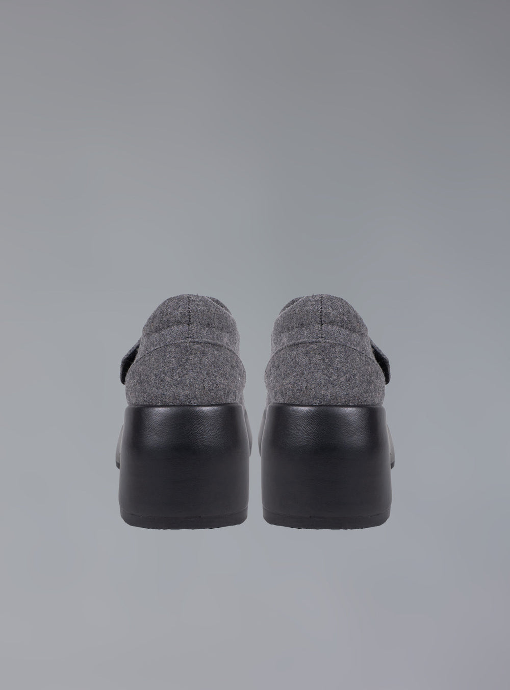 Felt Platform Sandal In Grey UNIF