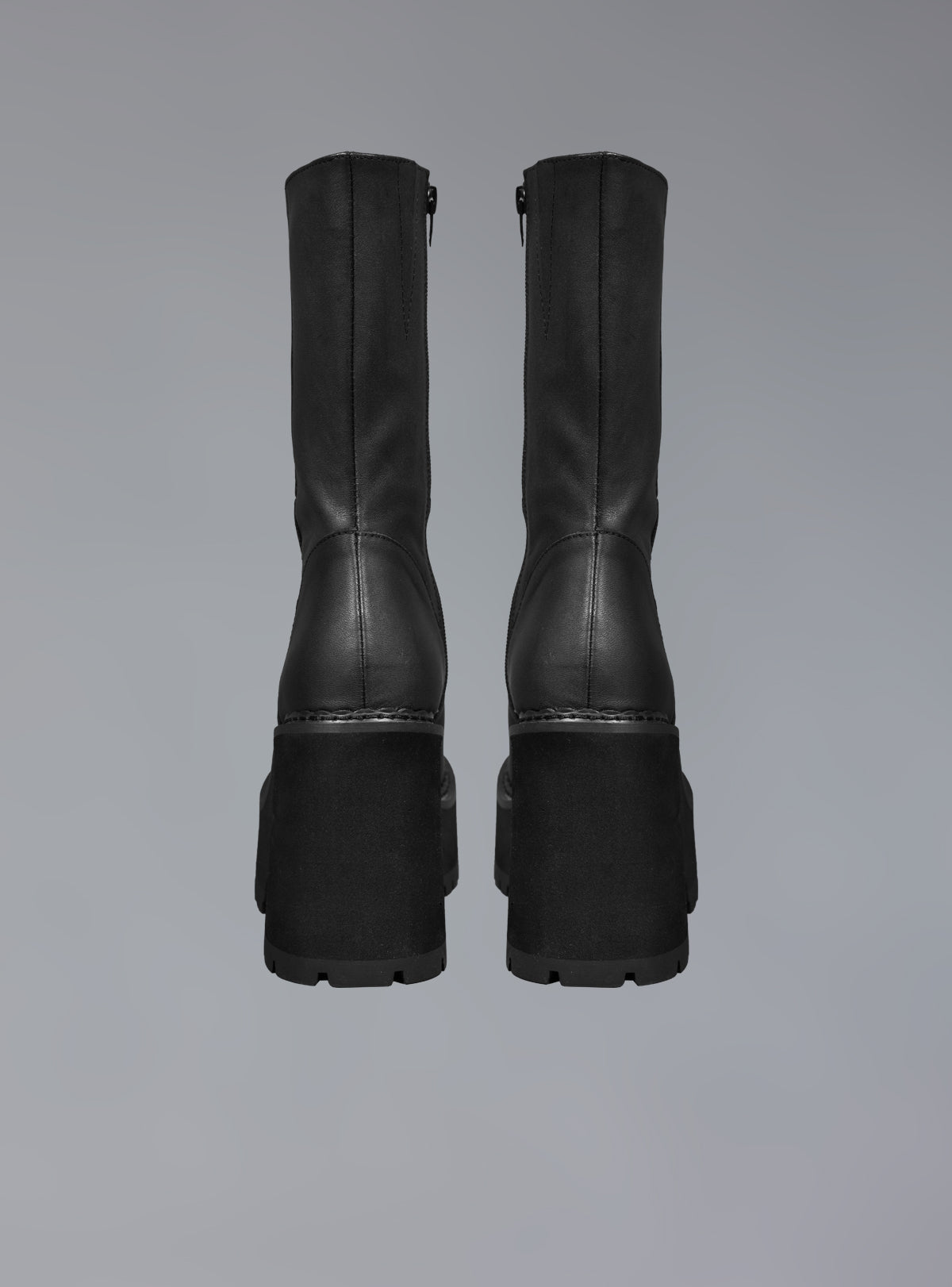 Black Leather Platform Boot UNIF