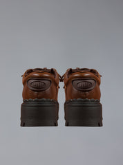 Low Top Leather Chunky Platform Boot in Brown UNIF