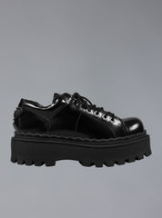 Low Top Leather Chunky Platform Boot in Black UNIF