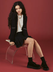 Black Suede Platform Shoe UNIF