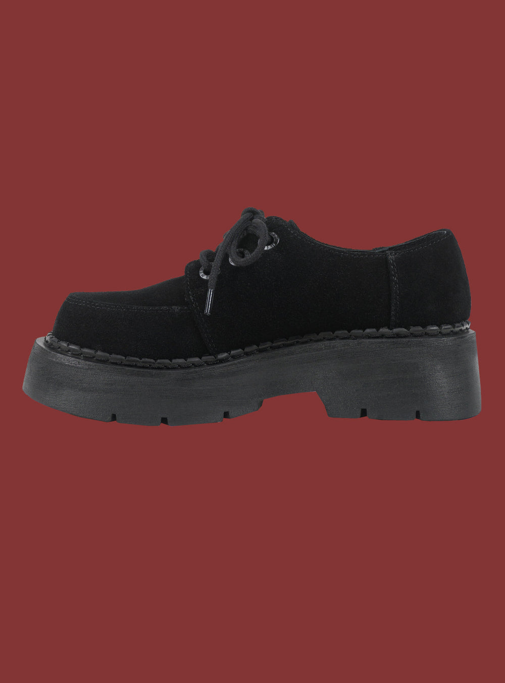 Black Suede Platform Shoe UNIF