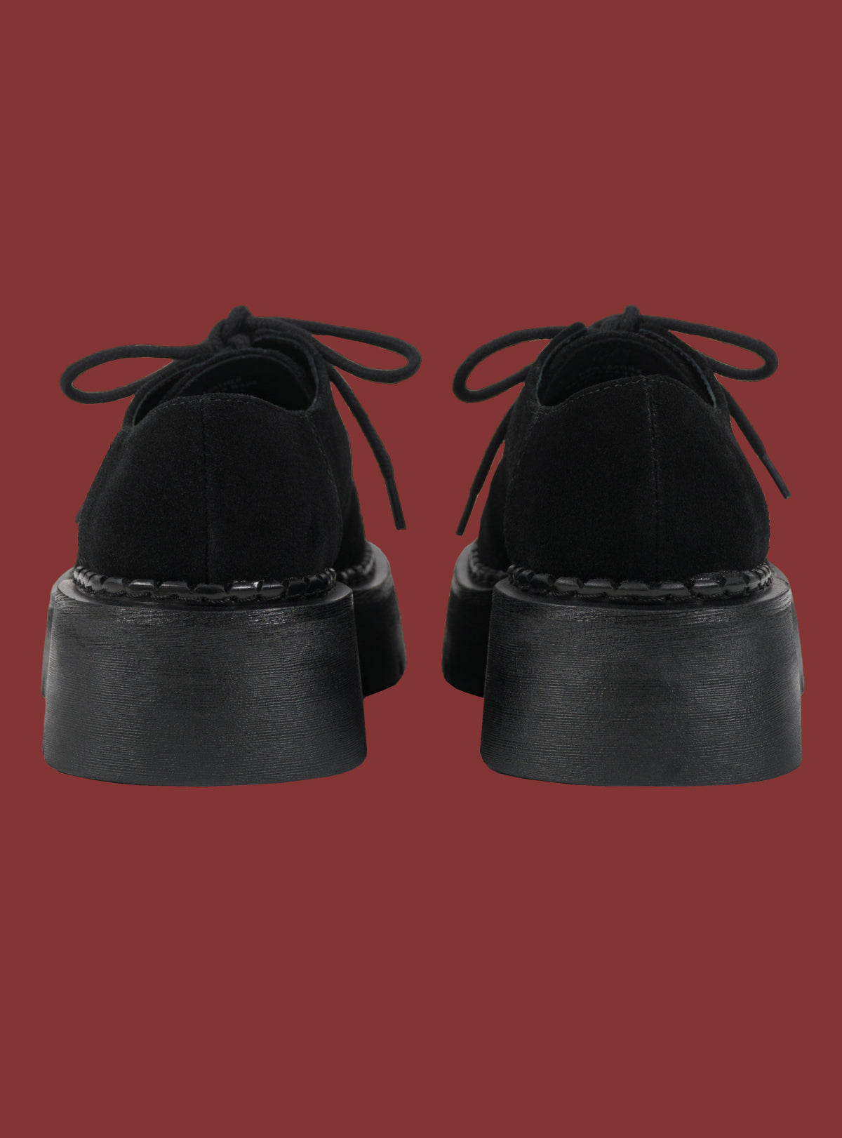 Black Suede Platform Shoe UNIF