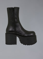 Stacked Platform Leather Boot With Heel UNIF