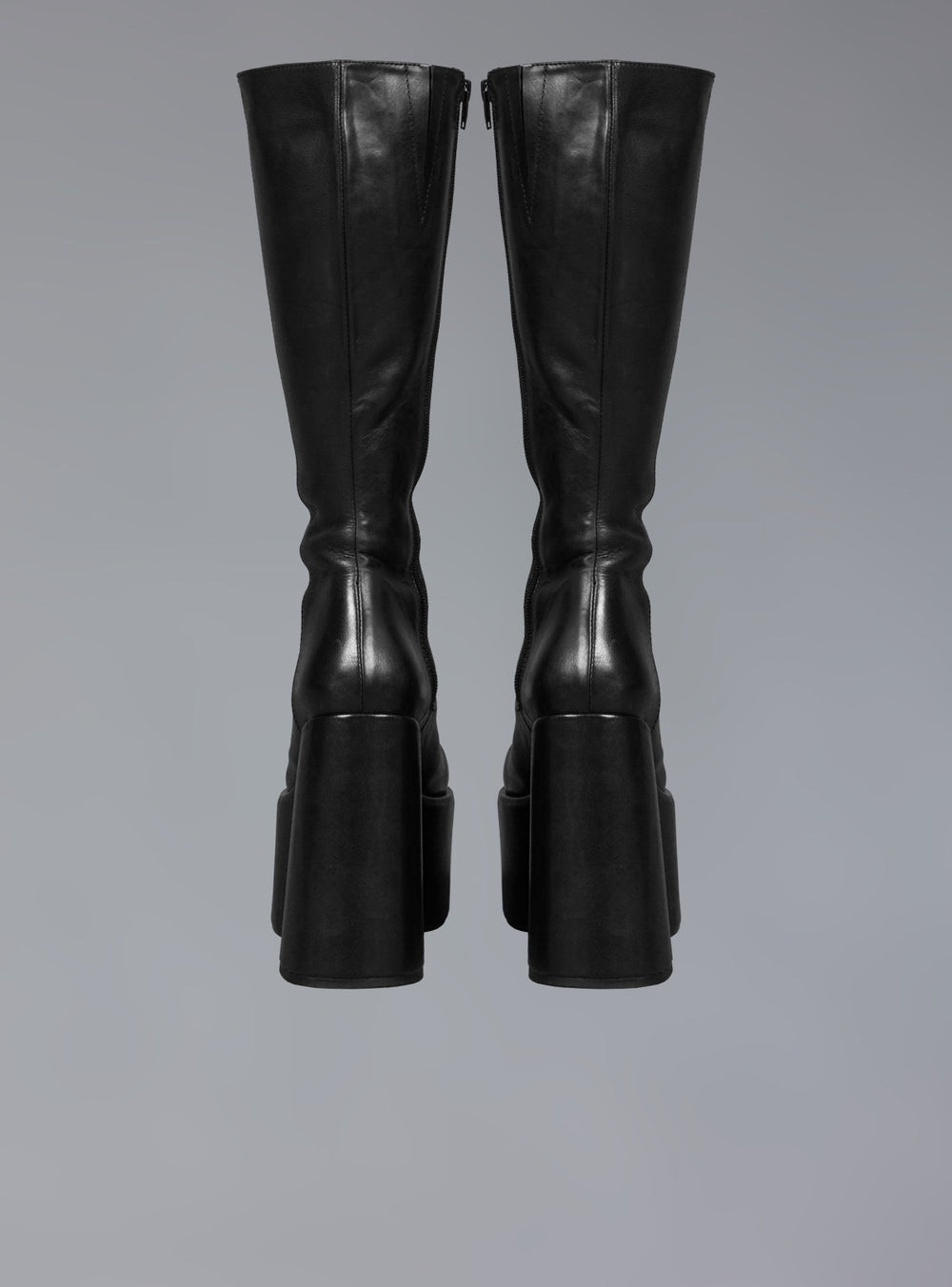 Stacked Leather Platform Boot With High Heel UNIF