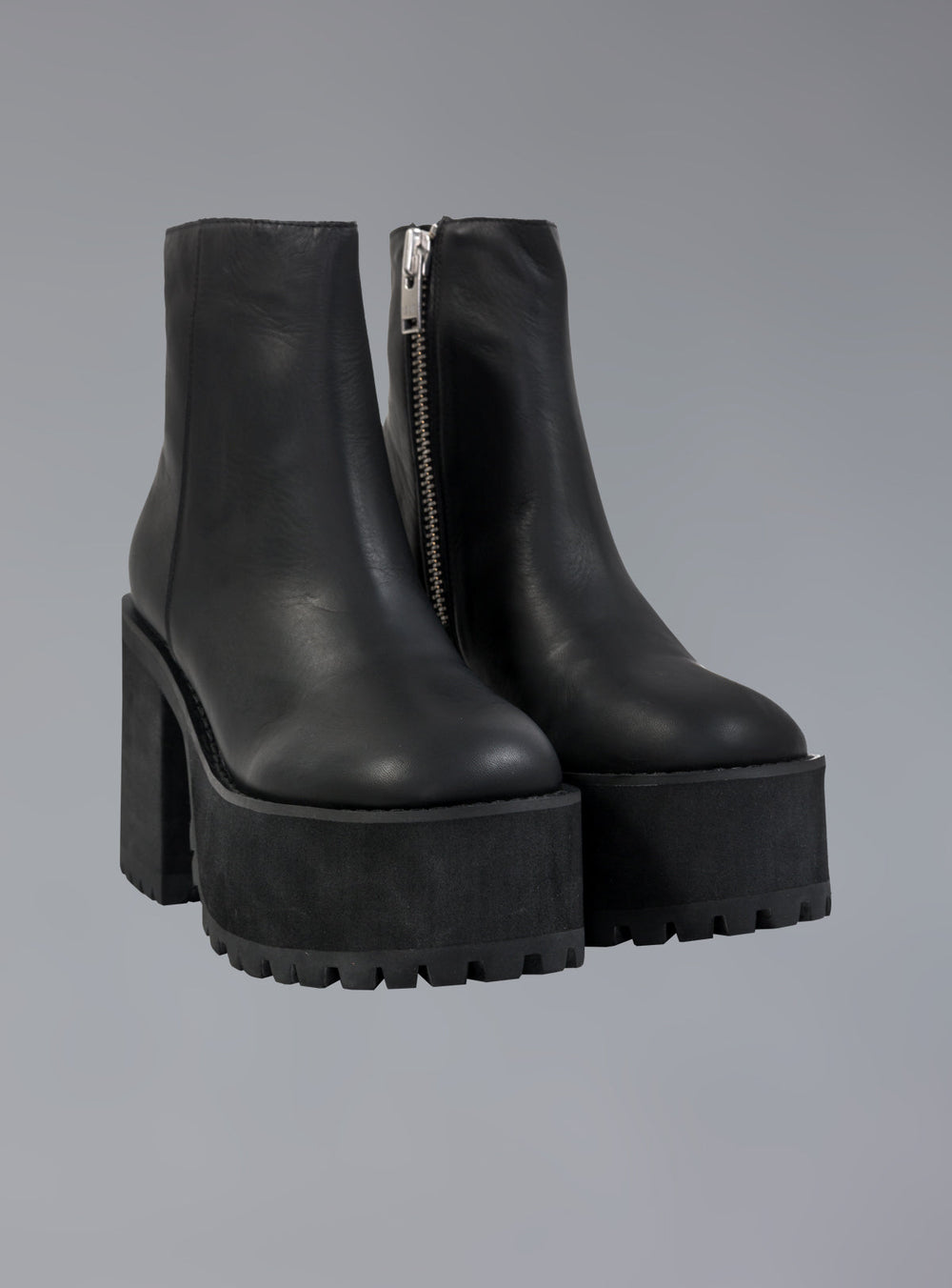 Platform Leather Ankle Boot With Heel UNIF